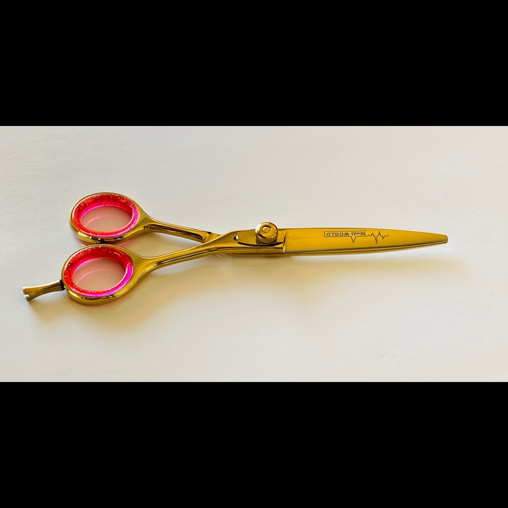 Professional Barber Scissor Gold Color Stainless Steel Premium Grade